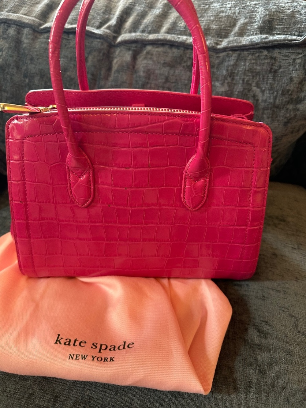 Kate Spade pink Croc bag